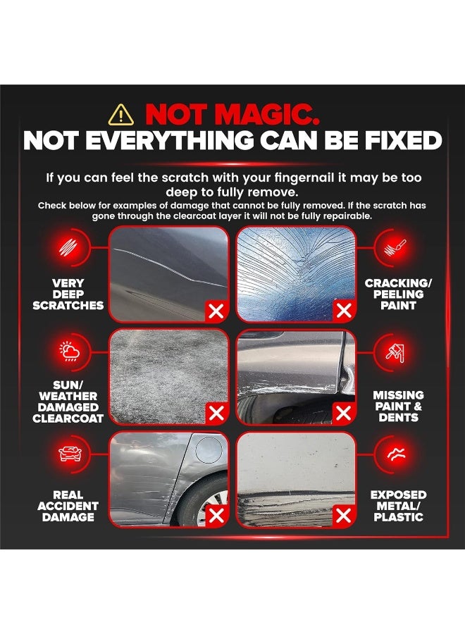 Sword Pro Scratch Remover for Cars (4 Pcs) - Professional Auto Paint Repair & Swirl Mark Remover Kit - Non-Abrasive Liquid Polish for Scuffs, Paint Transfer & Water Spots - Safe for All Painted Surfaces, Motorcycles & Trucks (300ml/Bottle) - Image 5